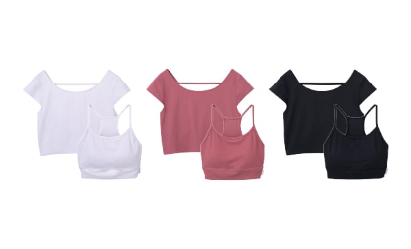 Rib Yogini Twist Tops Set