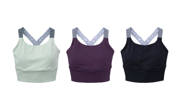 Back Cross Logo Bra Top