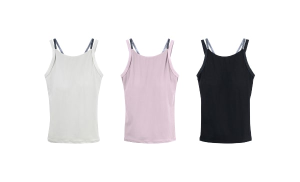 W-Strap Rib Logo Tank Top