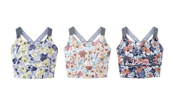Mixflower Cross Logo Bra Top