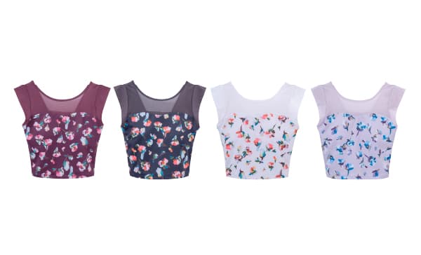 Rose Print Grace Short Tops