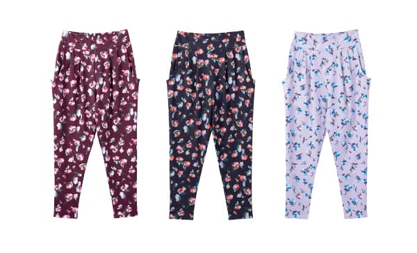 Rose Print Jogger Pants
