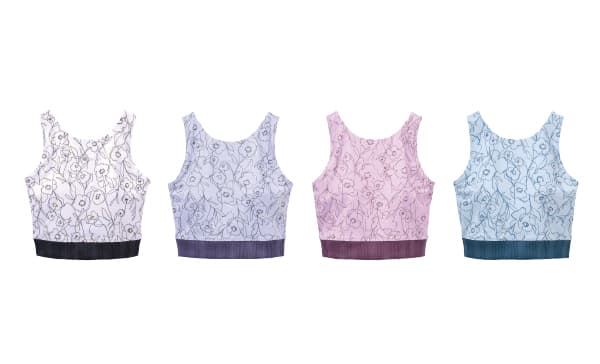 Drawing Flower Short Tank Top