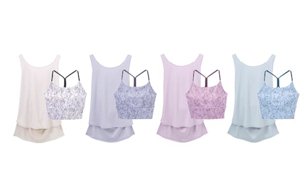 Drawing Flower Separate Tank Top