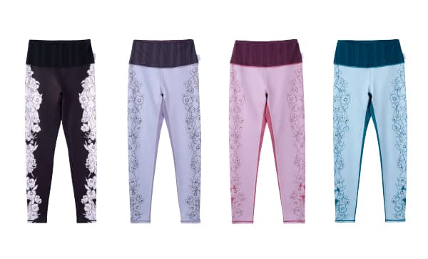 Drawing Flower Panel Leggings