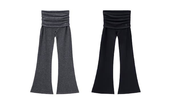 Ruched Waist Flare Leggings