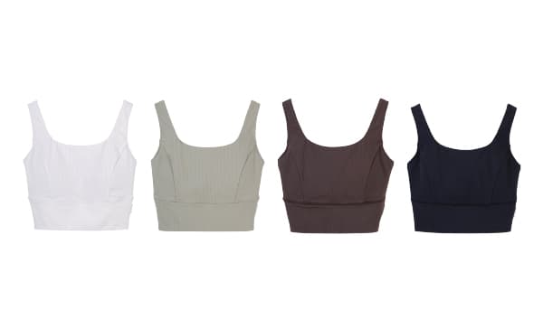 Basic Rib Square Bra Top