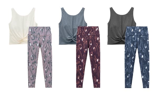 Twist Tank Top With Pad & Leggings Setup