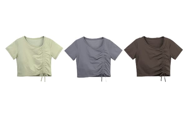 Asym Gather Tee With Pad