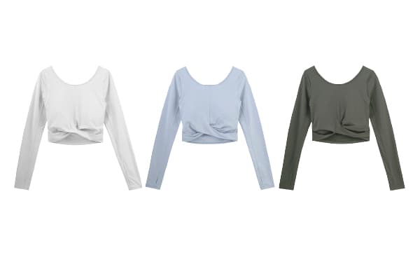 Midi Twist Long Sleeve Tee With Pad
