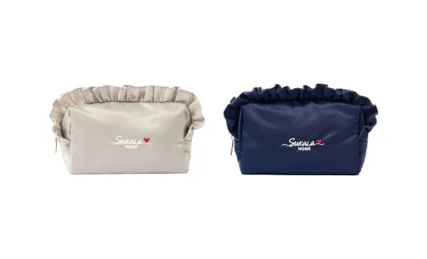 Shiny Satin Ruffle Pouch