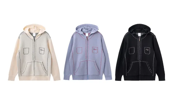 Relax FELCERA® Trompe-l'oeil Knit Hoodie