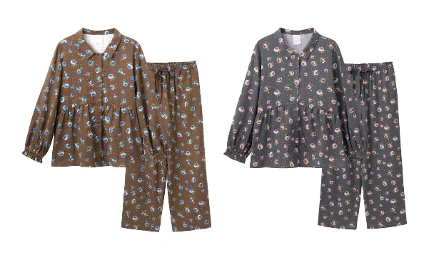Rose Print Double Gauze Pajamas