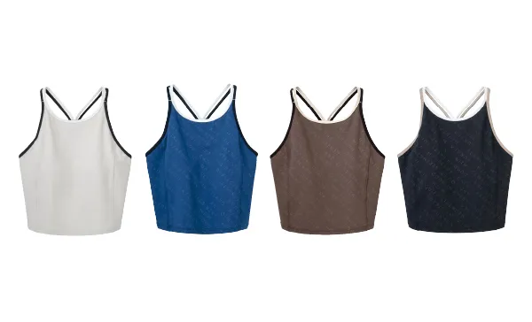 Message Print Short Tank Top