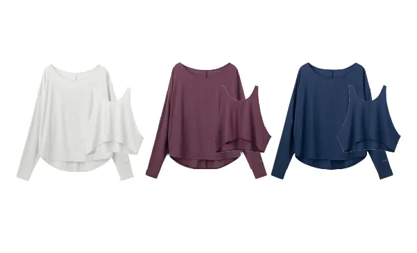 Sheer Rib Long Sleeve Tops