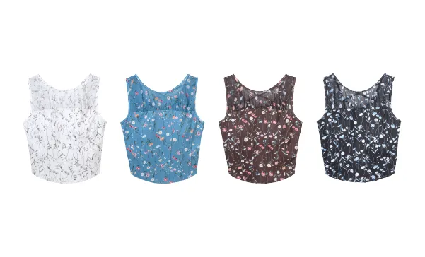 Birth Flower Short Tank Top