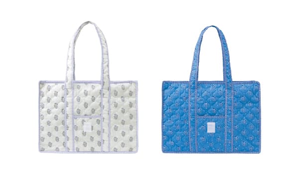 Fleurette Print Quilted Tote Bag