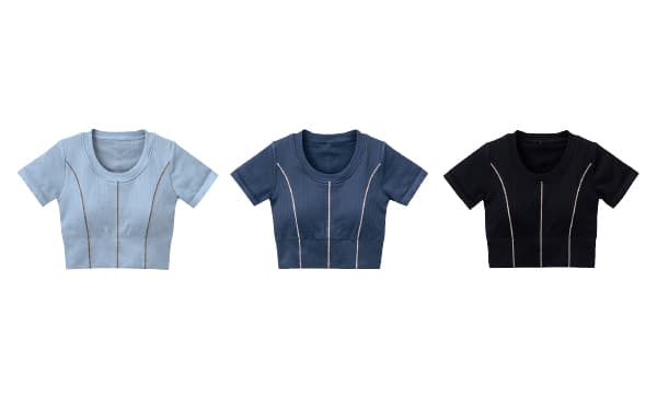 Active Bicolor Cropped Tops