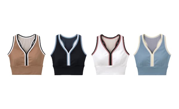 Line Color Bra Top