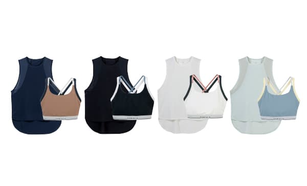 Line Color Separate Tank Top