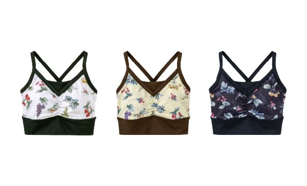 Fruit Print Cross Bra Top