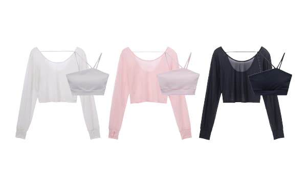 Sheer Ensemble With Bra Top