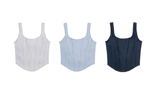 Denim Corset Bra Top
